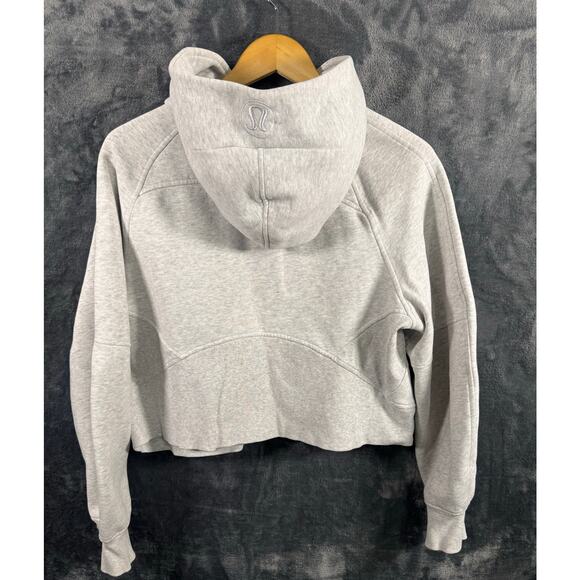 Lululemon Scuba Oversized Half-Zip Hoodie in a heathered light grey Women’s M/L - Picture 2 of 9